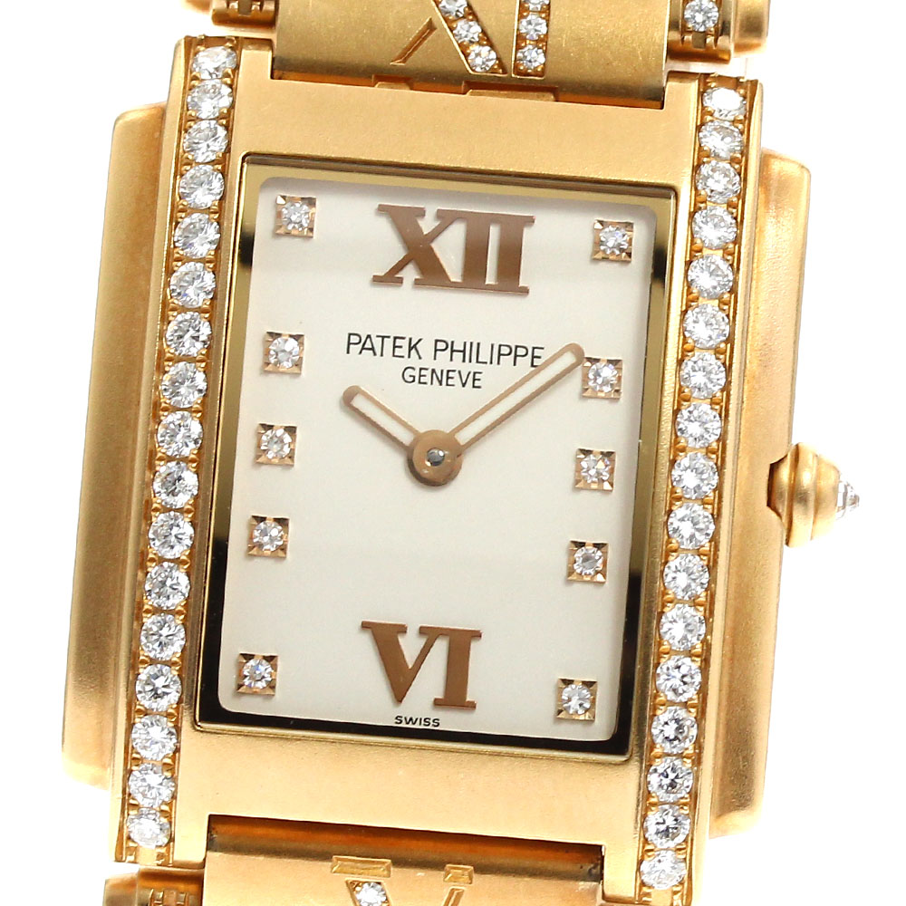 パテックフィリップ PATEK PHILIPPE 4910/40R-011 トゥエンティー4 K18PG ダイヤベゼル クォーツ レディース _816581