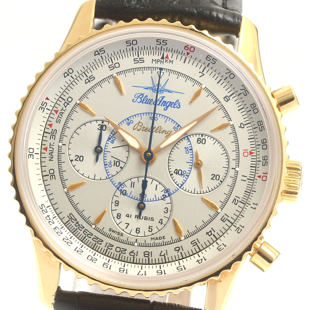 ブライトリング BREITLING H30030.1 ナビタイマー モンブリラン K18YG クロノグラフ 自動巻き メンズ _884422