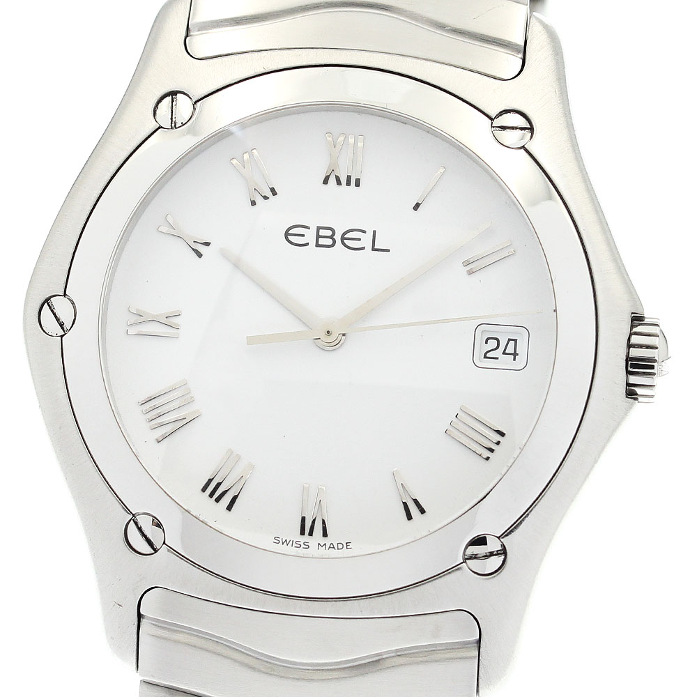 エベル EBEL E9187F41 クラシックウェーブ デイト クォーツ メンズ 良品 _892506