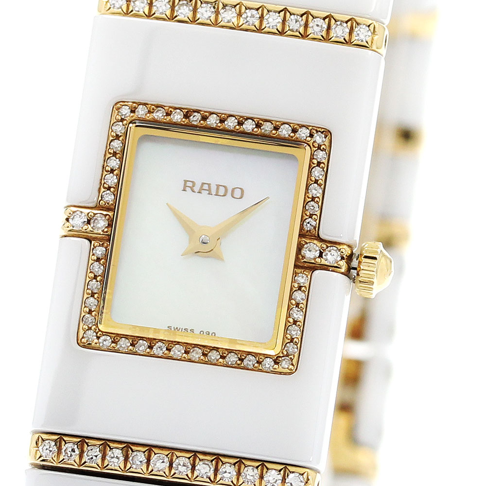 ラドー RADO 963.0426.3 ダイヤスター セラミックxK18YG ダイヤ クォーツ レディース _896076