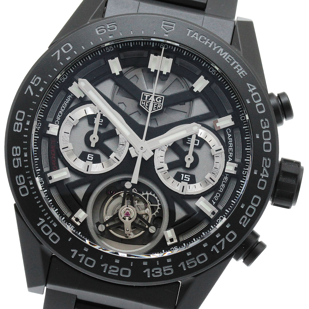 タグホイヤー TAG HEUER CAR5A90 カレラ ホイヤー02T トゥールビヨン クロノグラフ 自動巻き メンズ 極美品 箱・保証書付き_896268