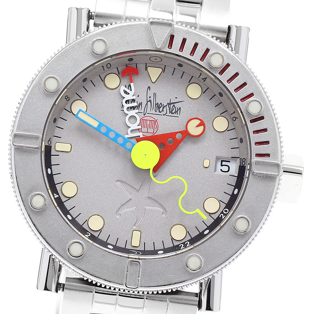アラン・シルベスタイン Alain Silberstein マリーンG GMT 500本限定 自動巻き ボーイズ 箱・保証書付き_895372