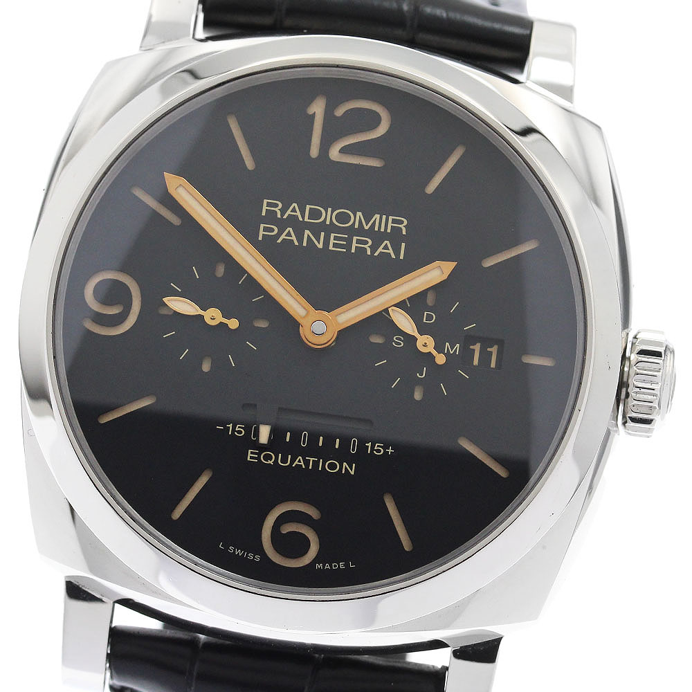 パネライ PANERAI PAM00516 ラジオミール 1940 イクエーションオブタイム 8デイズ アッチャイオ 手巻き メンズ 美品 保証書付き_897135