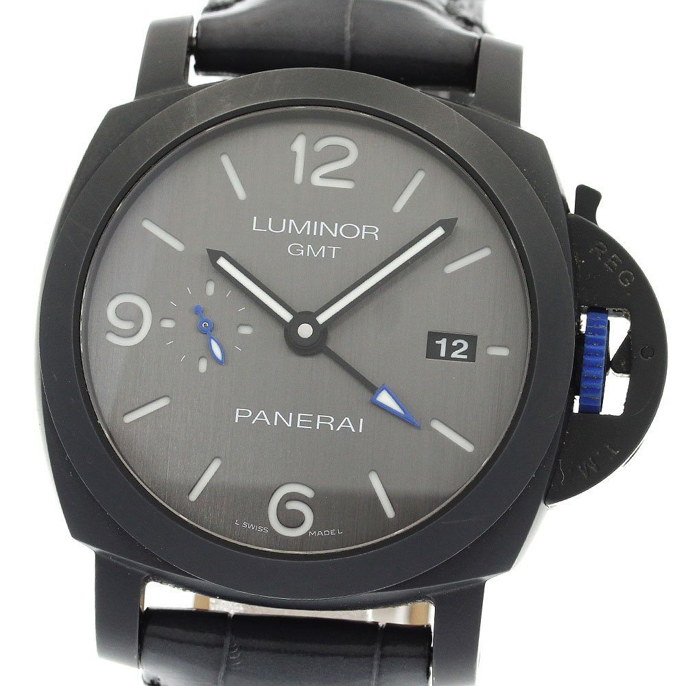 パネライ PANERAI PAM01176 ルミノール ベース ブヘラブルー デイト スモールセコンド GMT 自動巻き メンズ 美品 保証書付き_877532