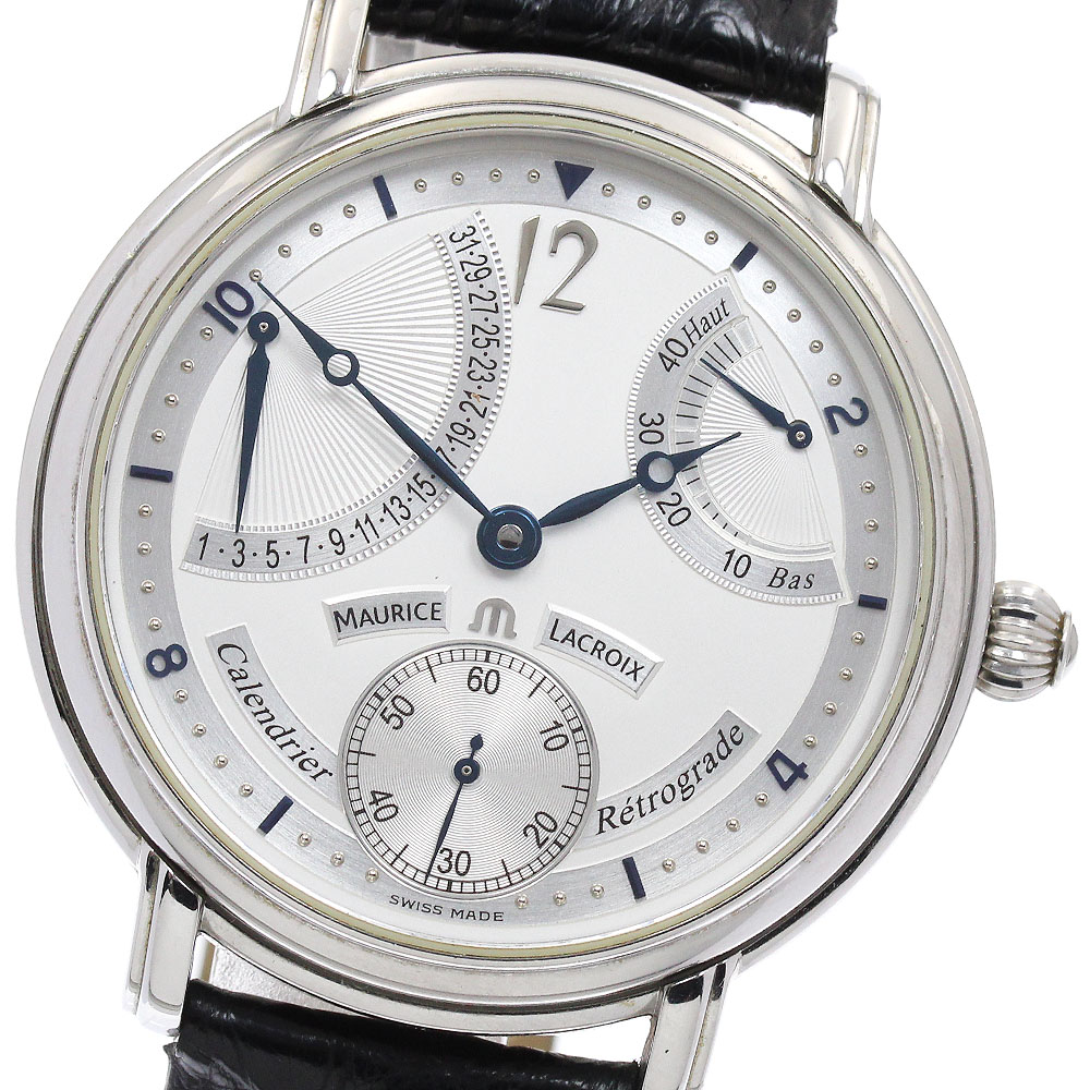 モーリス・ラクロア Maurice Lacroix 76840 マスターピース カランドリエ レトログラード 手巻き メンズ _903075