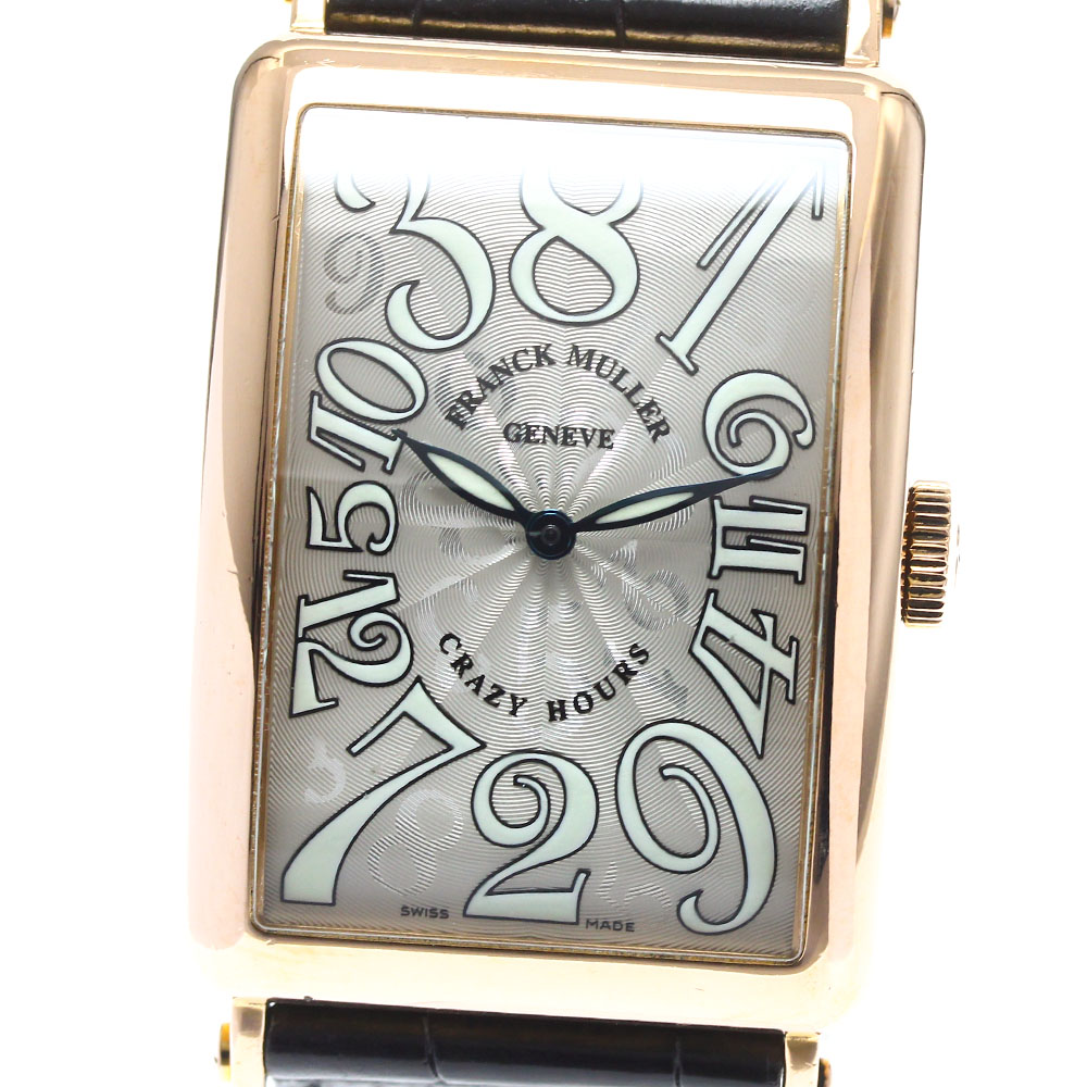 フランクミュラー FRANCK MULLER 1200CH ロングアイランド クレイジーアワーズ K18PG 自動巻き メンズ _820252