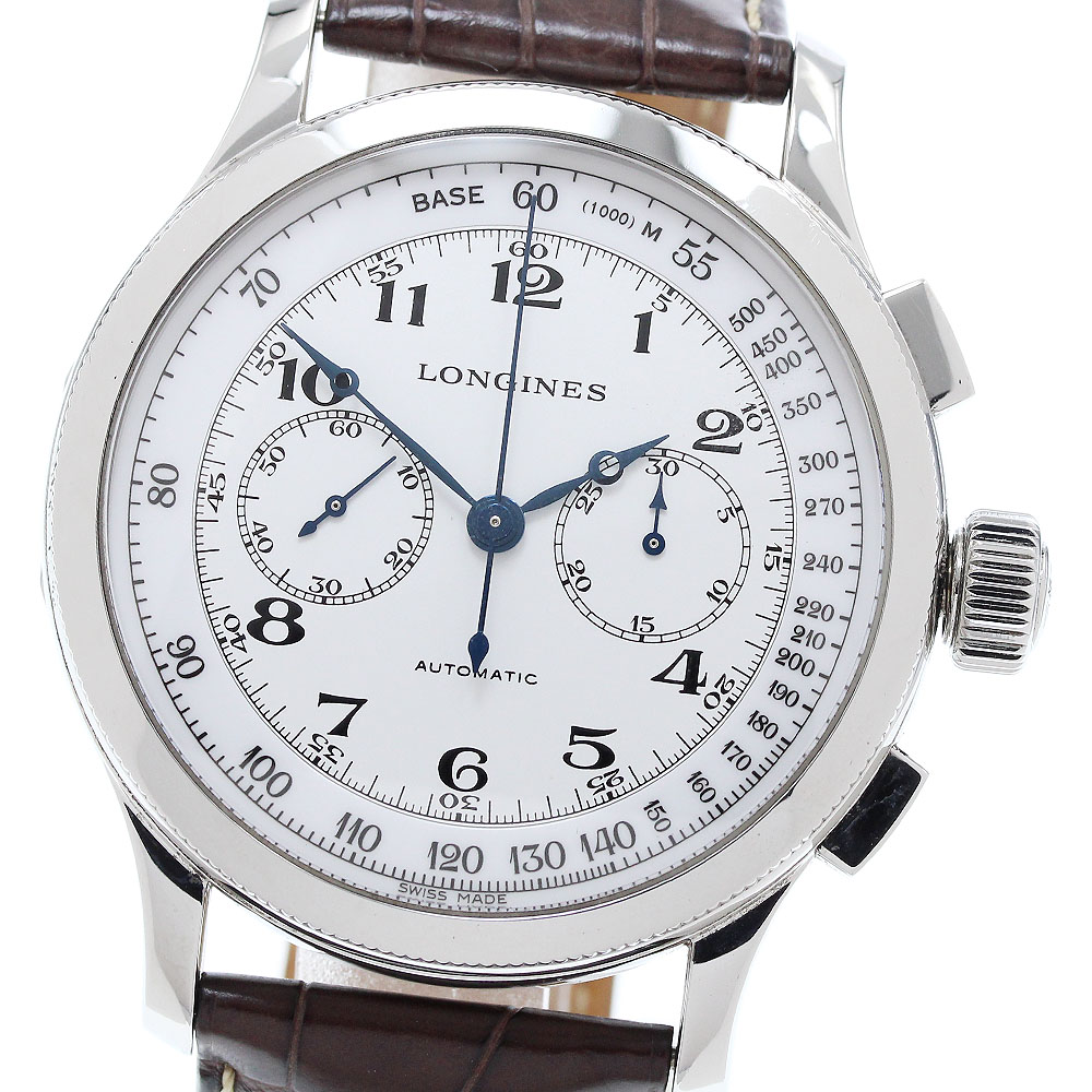 ロンジン LONGINES L2.730.4 リンドバーグ アトランティック ヴォヤージュ クロノグラフ 自動巻き メンズ _903342