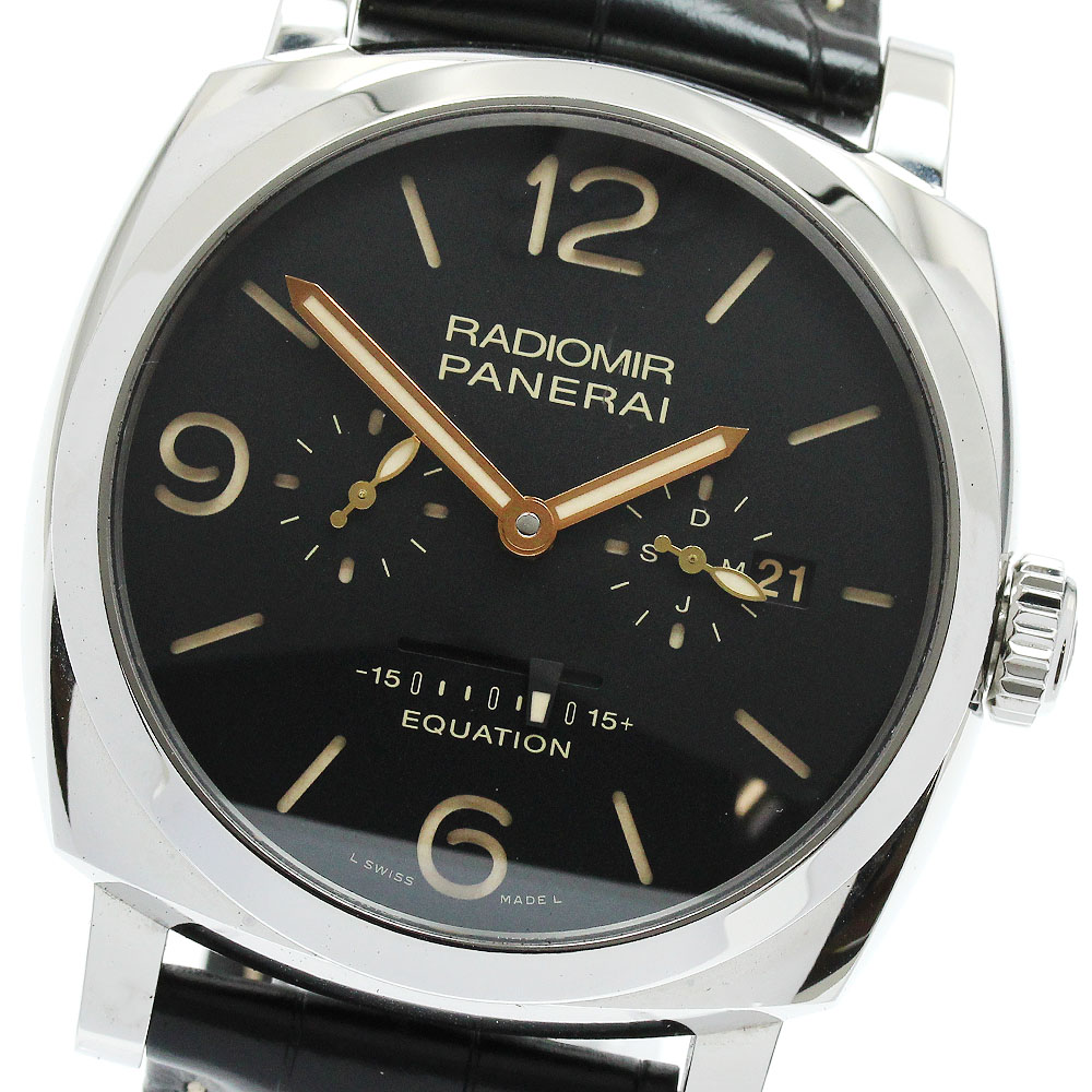 パネライ PANERAI PAM00516 ラジオミール 1940 イクエーションオブタイム 8デイズ アッチャイオ 手巻き メンズ 美品 箱・保証書付き_9047