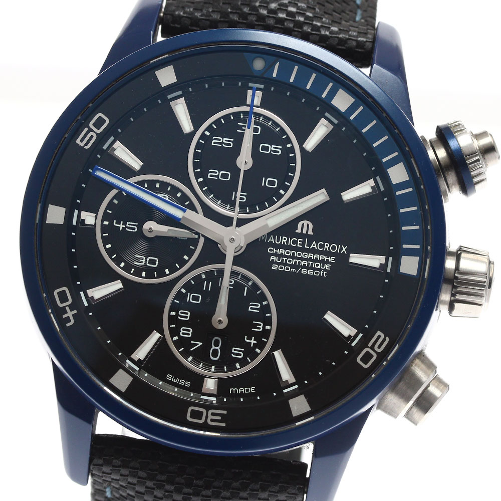 モーリス・ラクロア Maurice Lacroix PT6028 ポントス S エクストリーム クロノグラフ デイト 自動巻き メンズ 美品 保証書付き_905872