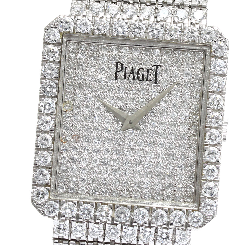 ピアジェ PIAGET 9154 プロトコール K18WG 全面ダイヤモンド 手巻き ボーイズ _894000
