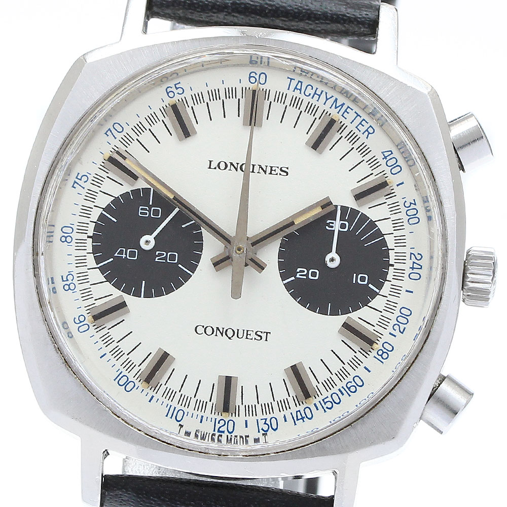 ロンジン LONGINES 1543-1 コンクエスト クロノグラフ 手巻き メンズ _905236