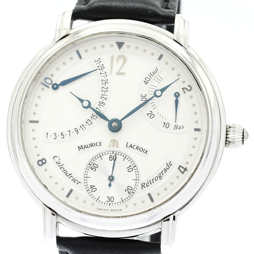 モーリス・ラクロア Maurice Lacroix 76840 マスターピース カランドリエ レトログラード 手巻き メンズ _894009