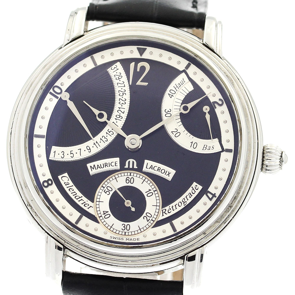 モーリスラクロア MAURICE LACROIX MP7068 マスターピース カランドリエ レトログラード 手巻き メンズ _909560