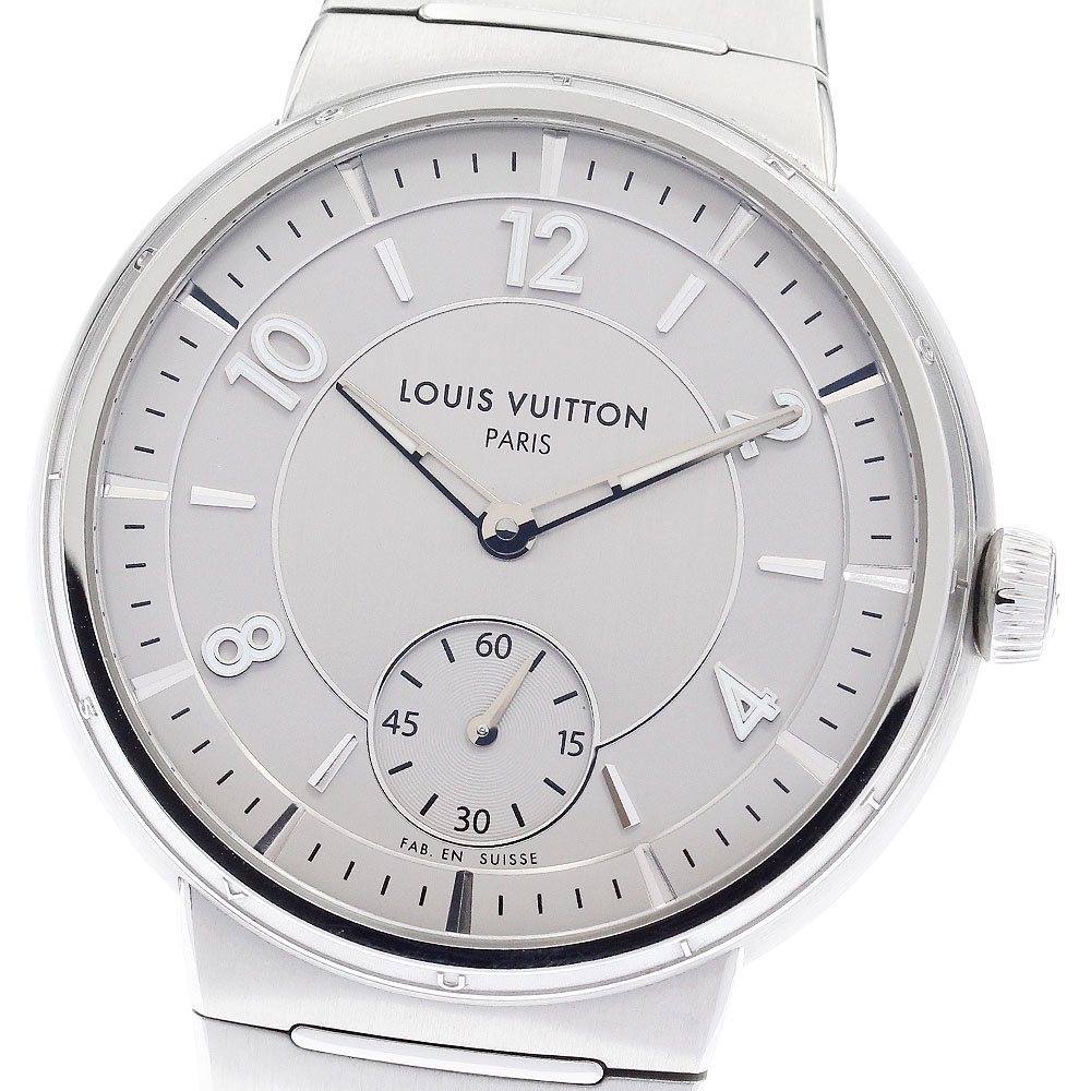 ルイ・ヴィトン LOUIS VUITTON W1ST1 タンブール スモールセコンド 自動巻き メンズ 良品 内箱付き_903758