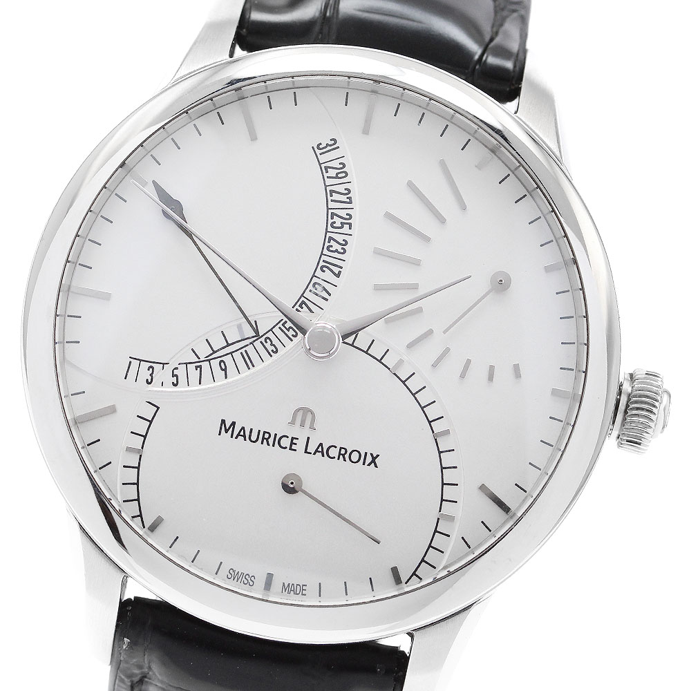 モーリスラクロア MAURICE LACROIX MP6508 マスターピース カランドリエ レトログラード 自動巻き メンズ _909626