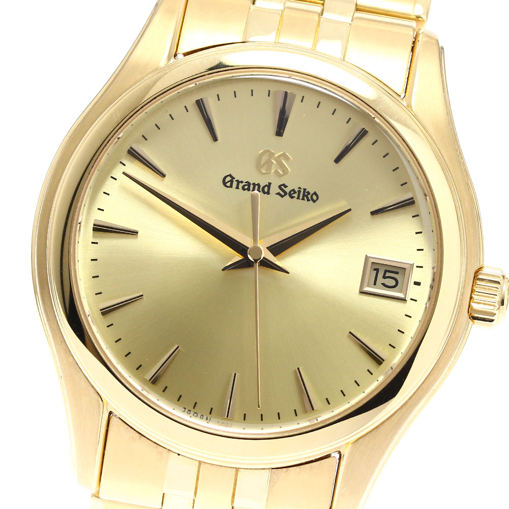 セイコー SEIKO SBGX218/9F62-0A40 グランドセイコー K18YG デイト クォーツ メンズ 箱・保証書付き_908500