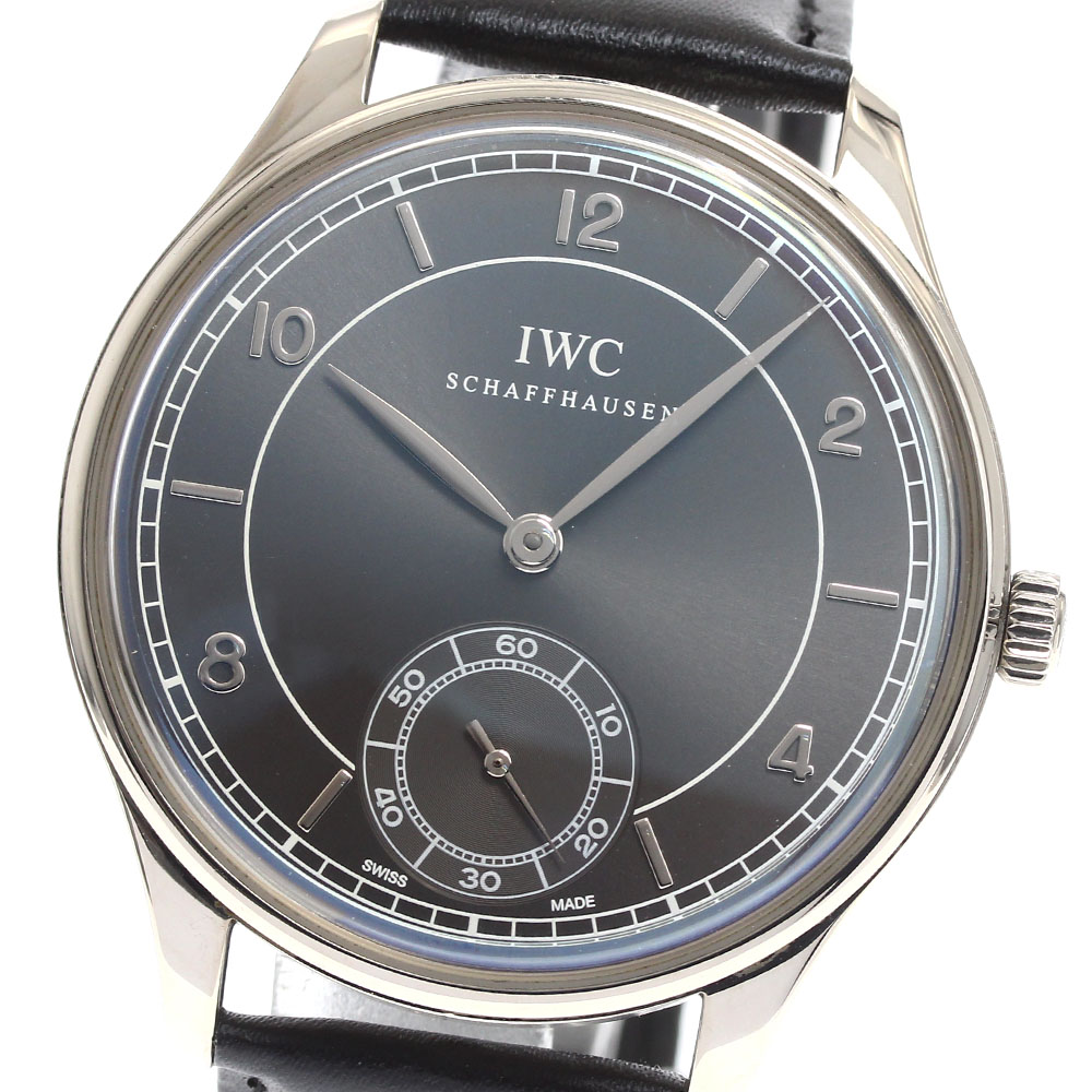 IWC SCHAFFHAUSEN IW544504 ポルトギーゼ K18WG スモールセコンド 手巻き メンズ _826764