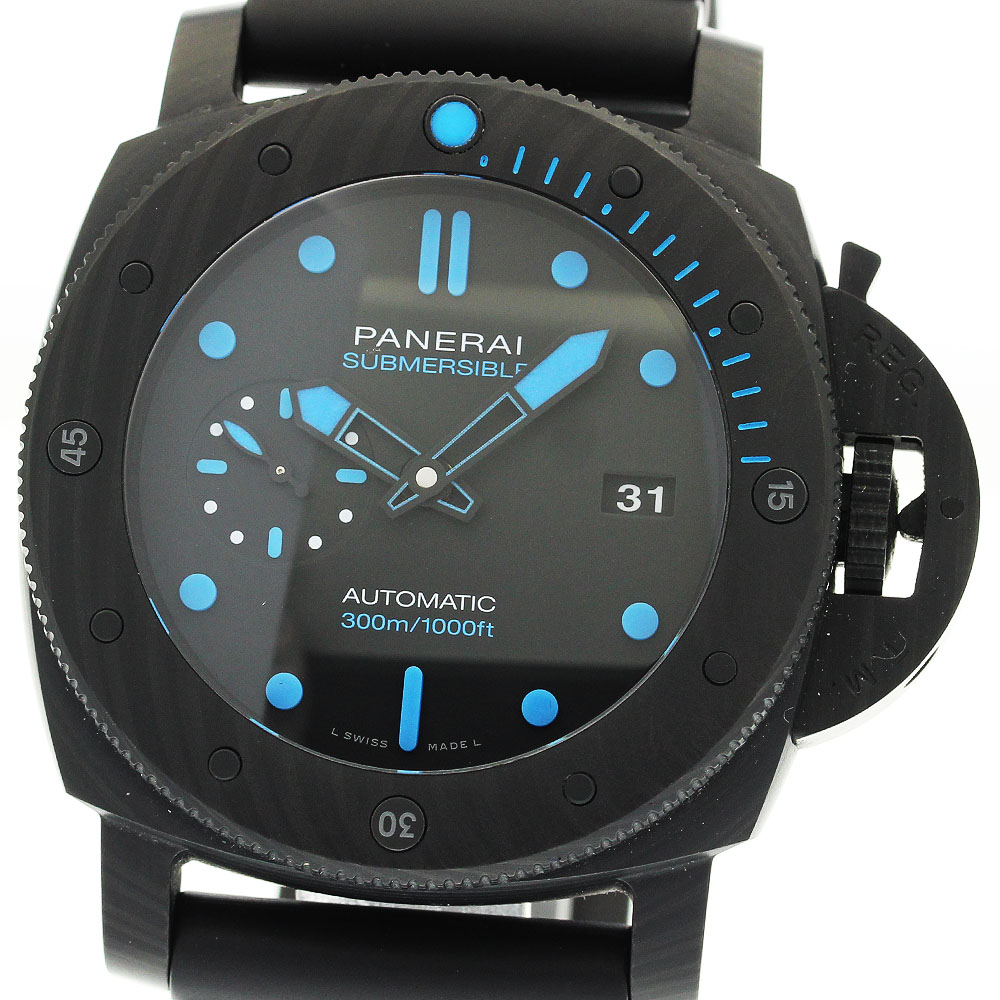 パネライ PANERAI PAM01616 サブマーシブル カーボテック デイト スモールセコンド 自動巻き メンズ 極美品 箱・保証書付き_912716