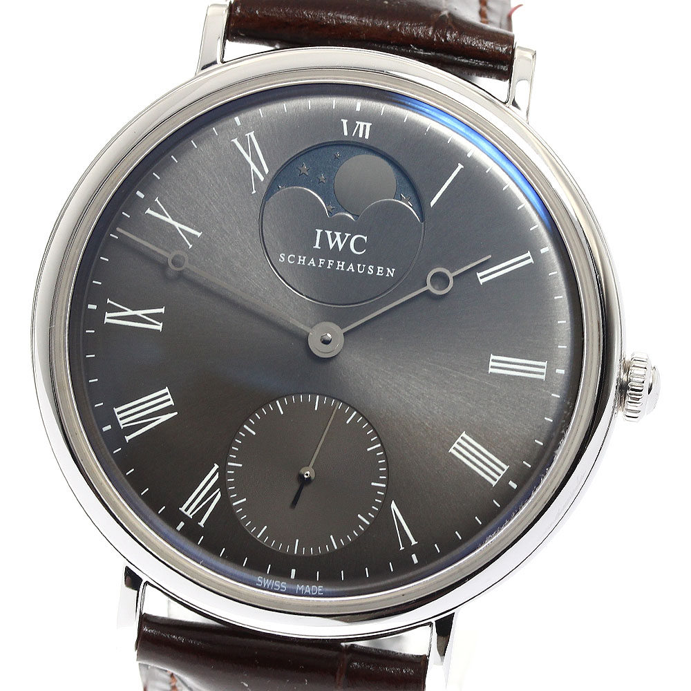 IWC SCHAFFHAUSEN IW544804 ヴィンテージ ポートフィノ K18WG ムーンフェイズ 手巻き メンズ 美品 _821043
