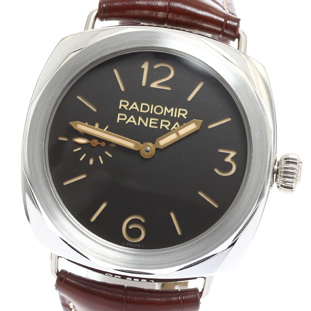 パネライ PANERAI PAM00521 ラジオミール プラチノ 限定100個 手巻き メンズ 良品 箱・保証書付き_848105