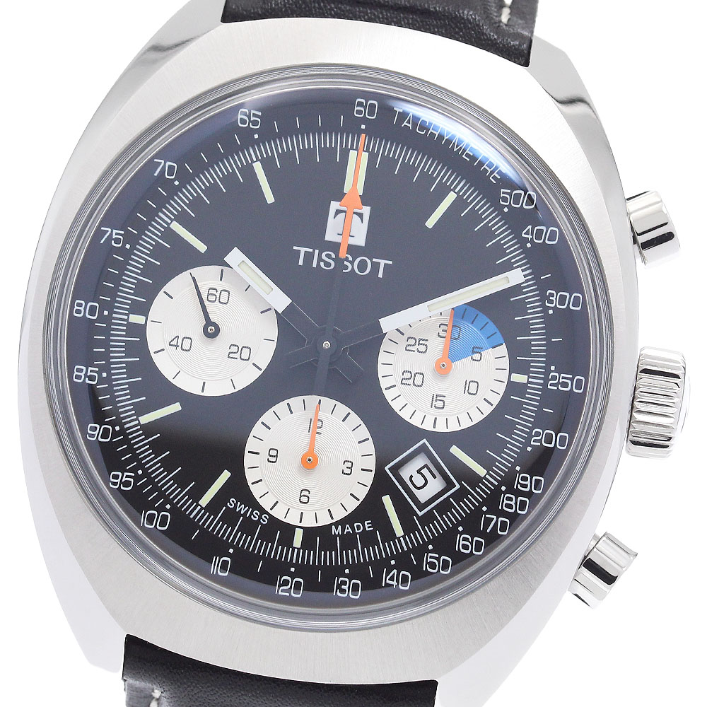 ティソ TISSOT T124.427.16.051.00 ヘリテージ 1973 クロノグラフ 自動巻き メンズ 極美品 箱・保証書付き_912447