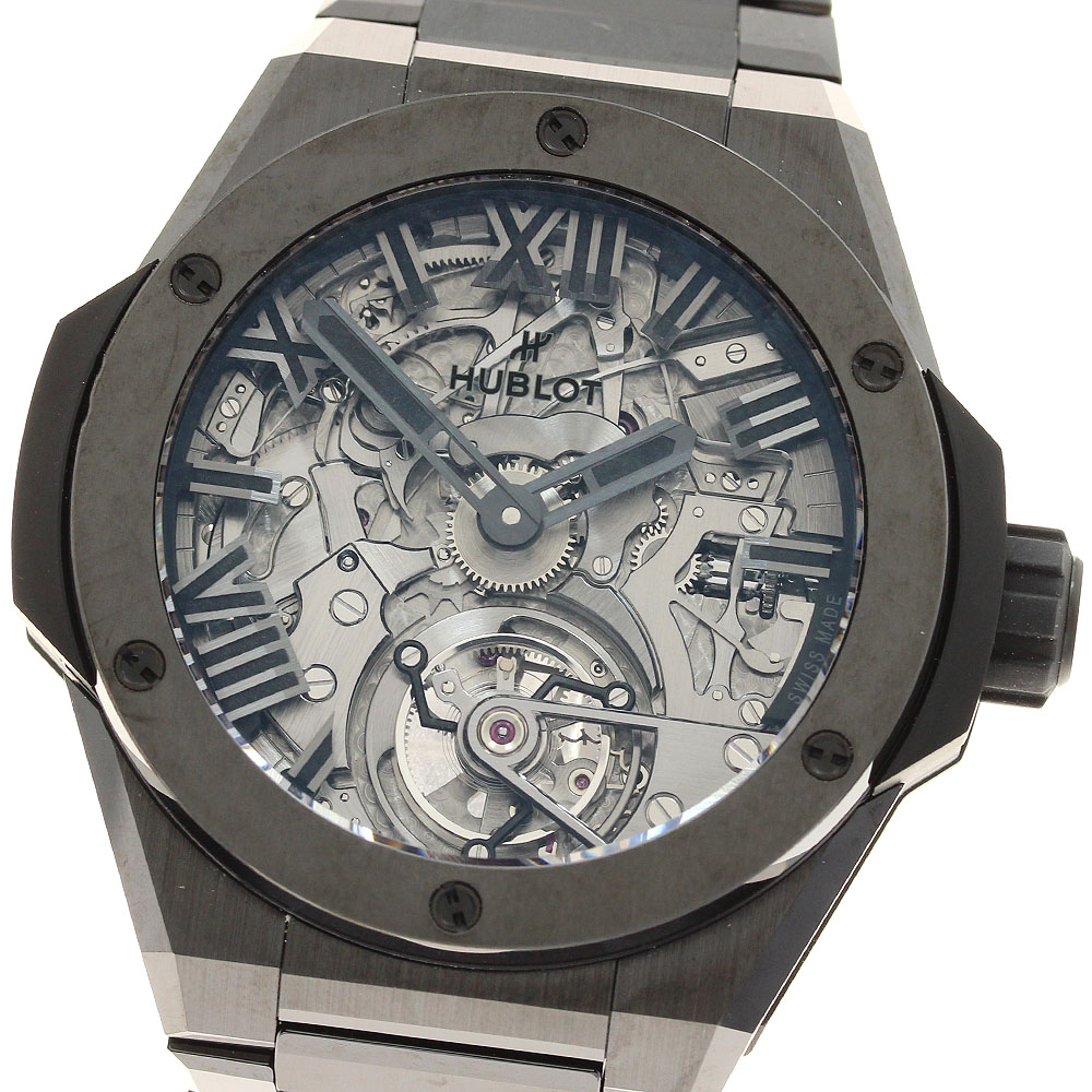 ウブロ HUBLOT 458.CX.1110.CX.YOS ビッグ・バン インテグレーテッド YOSHIDA15本限定 トゥールビヨン 手巻き メンズ 美品 箱付き_878938