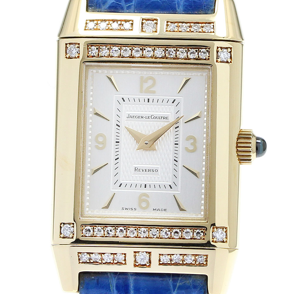 ジャガー・ルクルト JAEGER-LECOULTRE 265.1.86 レベルソ レディ K18YG ダイヤ 手巻き レディース 良品 _912250