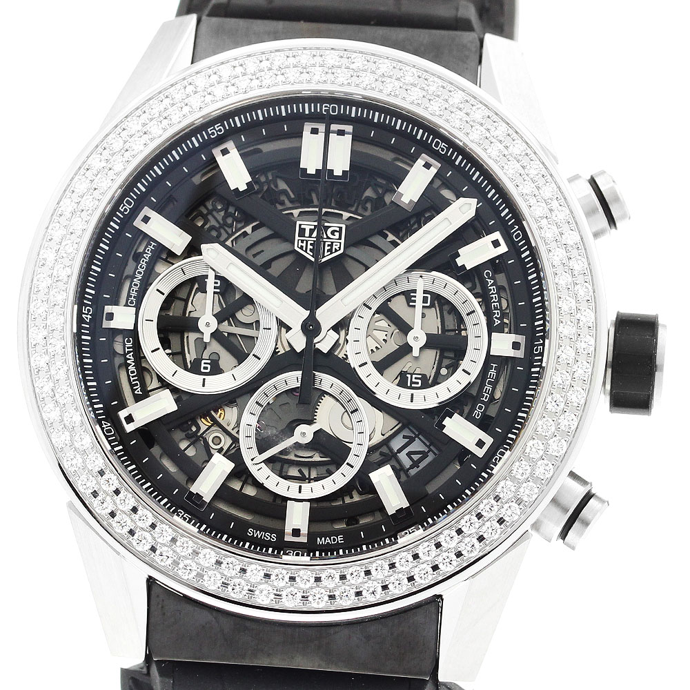タグホイヤー TAG HEUER CBG2A12 カレラ キャリバーホイヤー02 ダイヤベゼル 日本限定50本 自動巻き メンズ 極美品 箱・保証書付き_87860