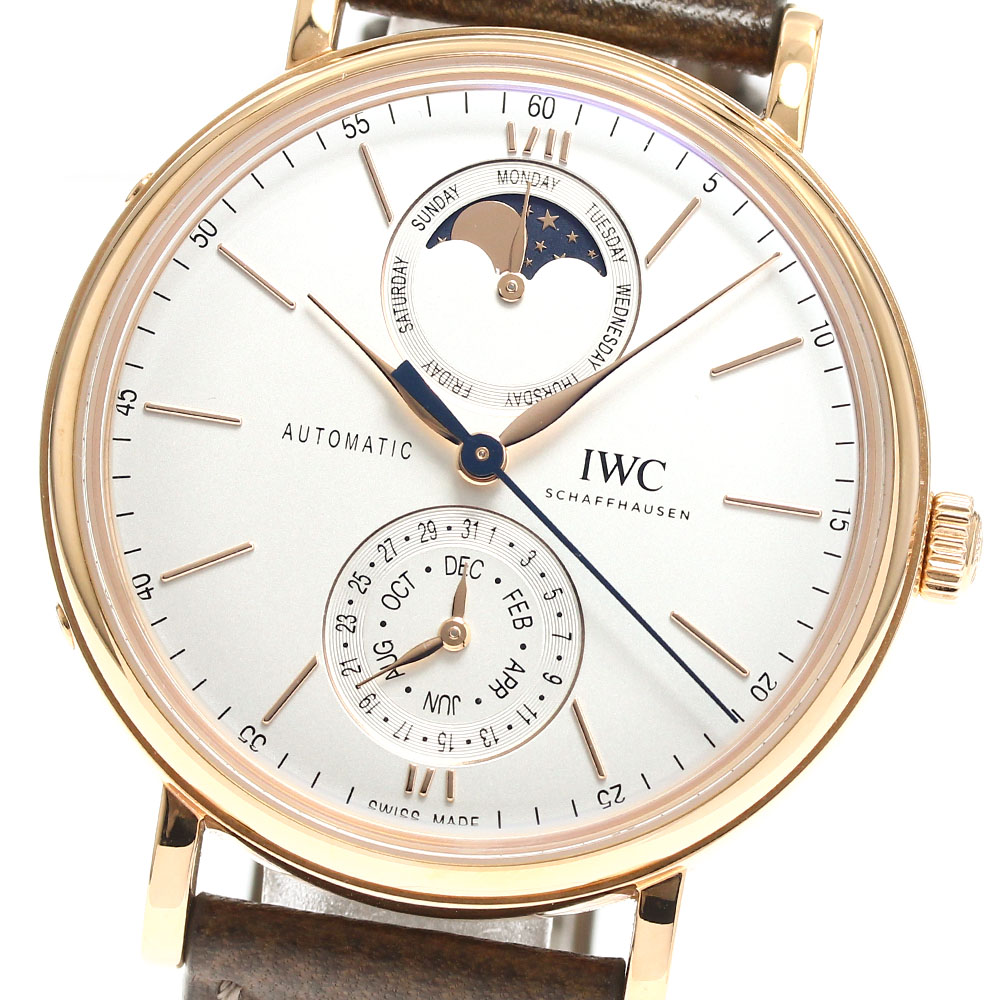 IWC SCHAFFHAUSEN IW359002 ポートフィノ・コンプリート・カレンダー K18PG 自動巻き メンズ 良品 箱・保証書付き_913585