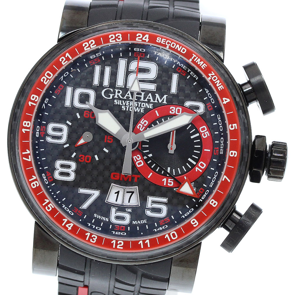 グラハム GRAHAM 2BLCB.B10A シルバーストーン ストウ GMT 250本限定 自動巻き メンズ 良品 保証書付き_914287