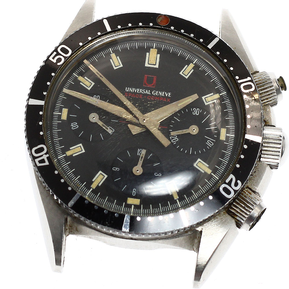 訳あり ユニバーサルジュネーブ Universal Geneve 238872 スペースコンパックス cal.72 クロノグラフ 手巻き メンズ _908817
