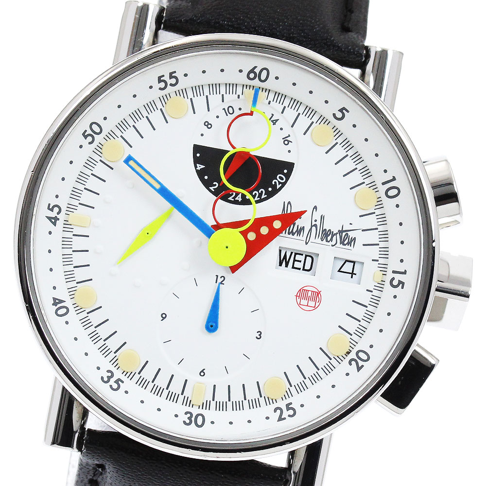 アラン・シルベスタイン Alain Silberstein LOW5100 クロノバウハウス デイデイト AM/PM 自動巻き メンズ _918412