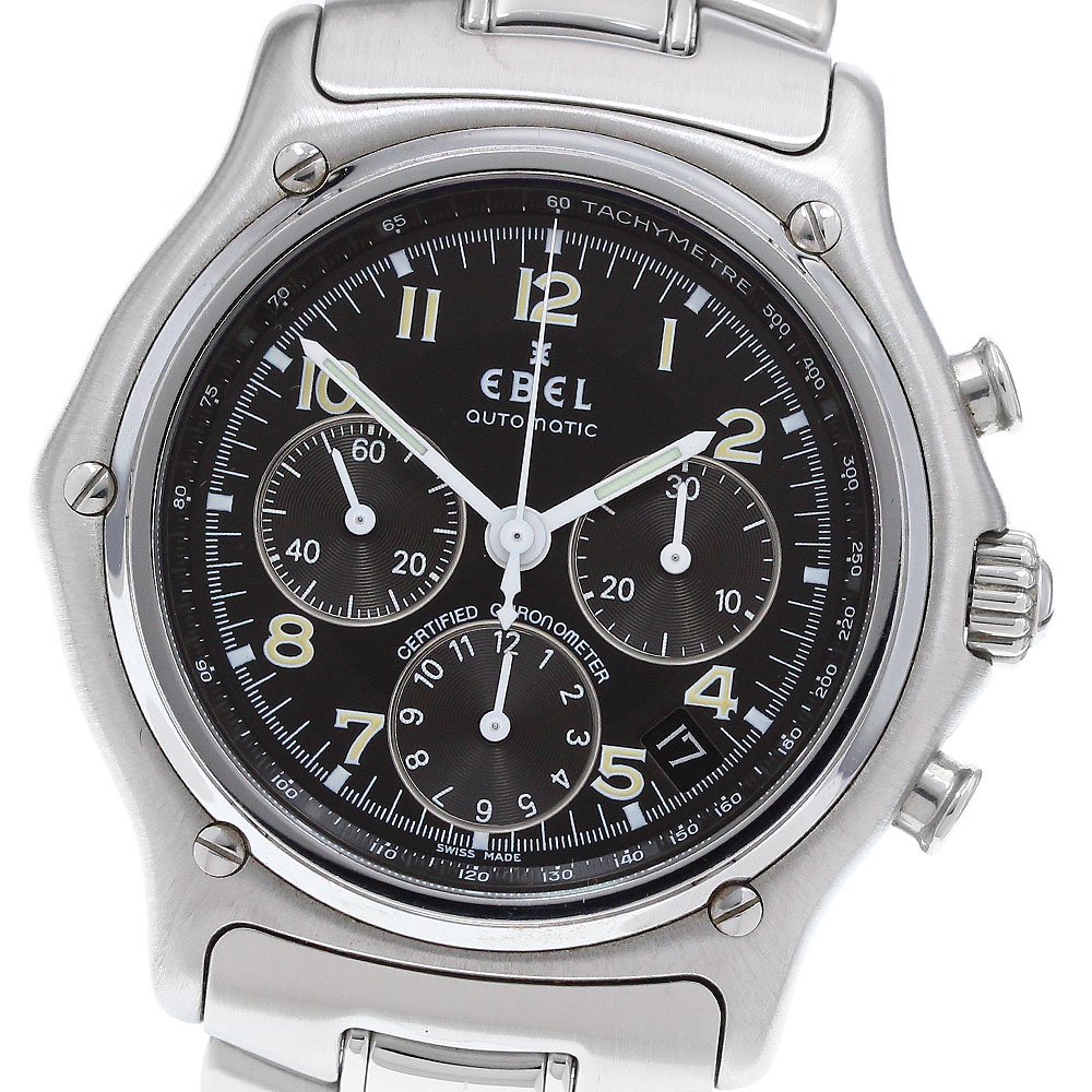 エベル EBEL E9137240 1911 モデュロール クロノグラフ 自動巻き メンズ 良品 箱・保証書付き_916650
