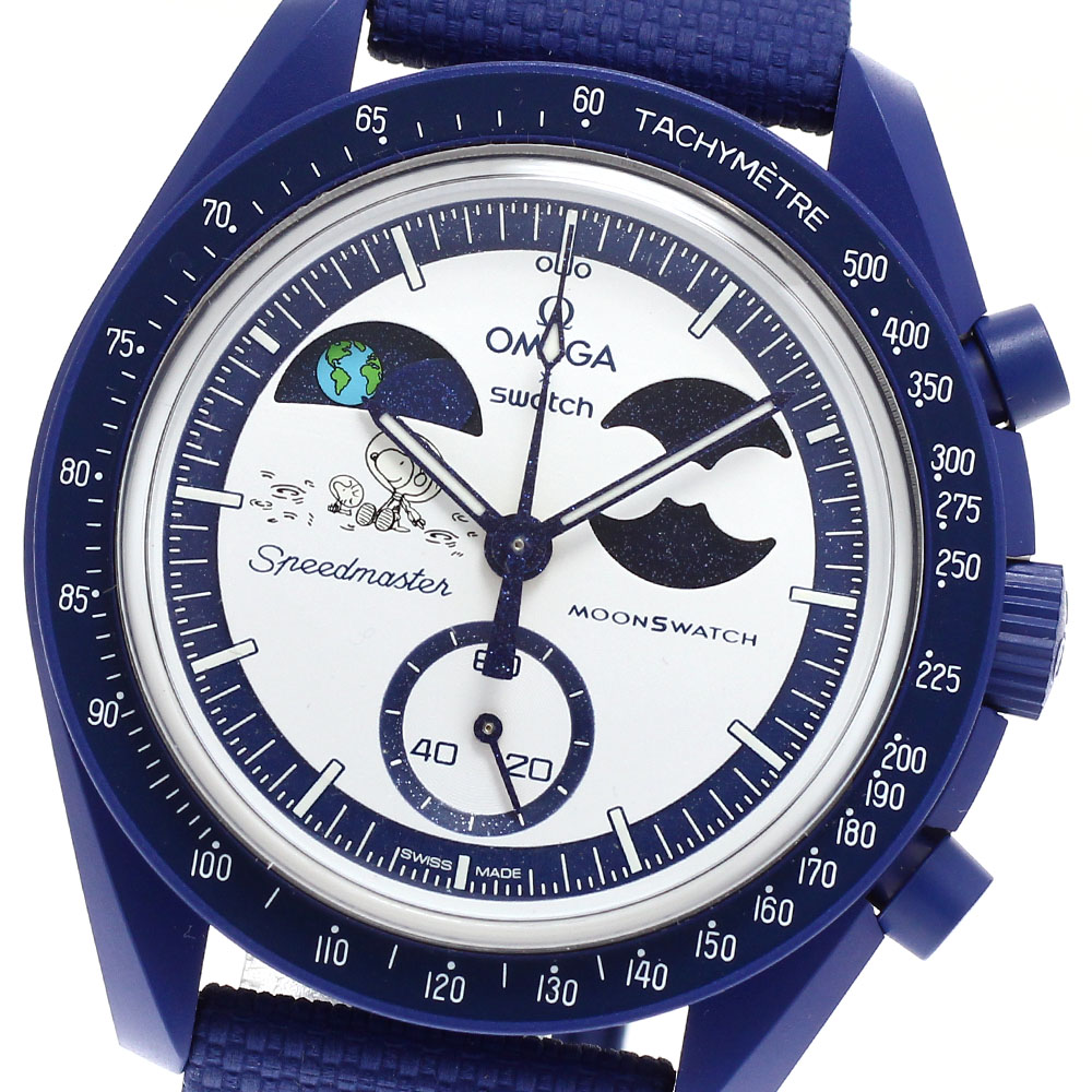 スウォッチ Swatch SO33N701L ミッション トゥ アースフェイズ ムーンシャインゴールド クォーツ メンズ 極美品 箱・保証書付き_922517