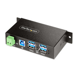 4台のUSB 3.2 Gen 1(5Gbps)デバイスをパソコンのUSBポートに増設・管理。過酷な産業/業務環境に適したマネージドUSBハブ