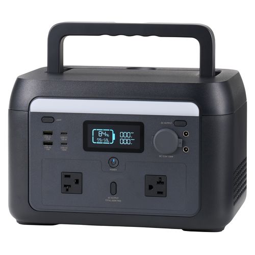 電源のない場所でも家電製品の使用やデバイスの充電などを可能にする、AC USB出力対応の512Wh ポータブル電源です。USB-A出力ポート、USB Type-C(TM)出力ポート、ACコンセントをそ