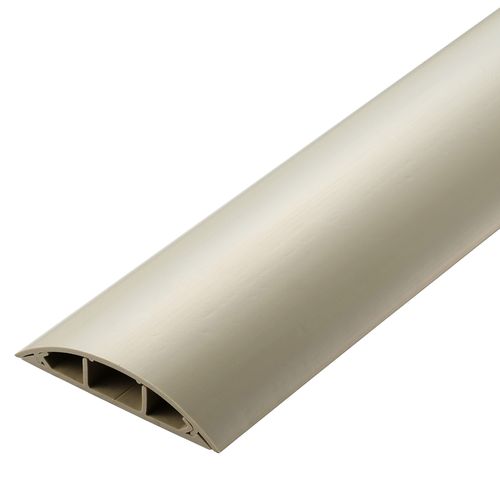 配線カバー 床用 モール ( 長さ1m × 幅78mm ) R形状 配線隠し ケーブルカバー ベージュ LD-GA1507M