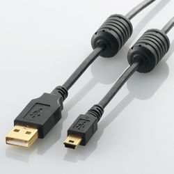 ノイズに強いフェライトコア付き。