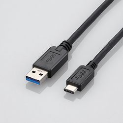 エレコム USB3.1ケーブル A-Cタイプ ノーマル 2m ブラック USB3-AC20BK