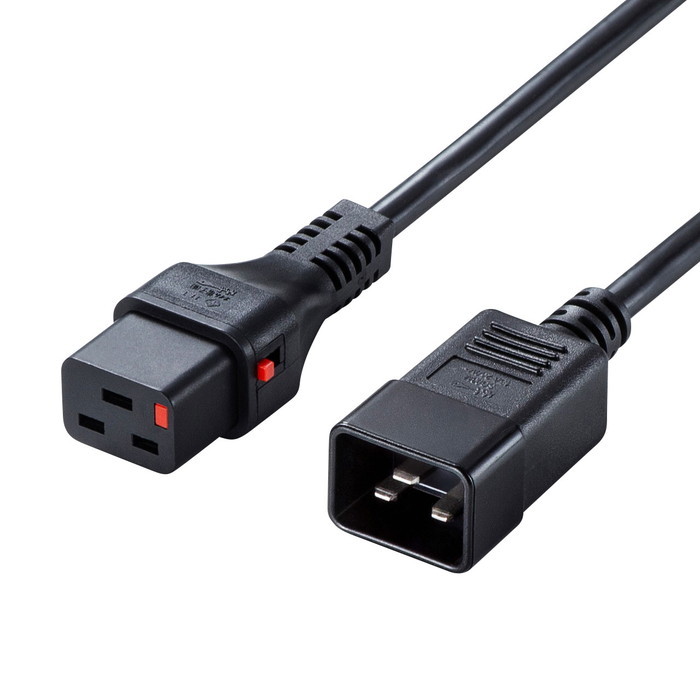 ◆メーカー:サンワサプライ ◆品名:抜け防止ロック電源コード ◆品番:APW15-C20C19LK02(APW15C20C19LK02) ◆カラー:ブラック ◆定格容量: 15A・250V(3000W