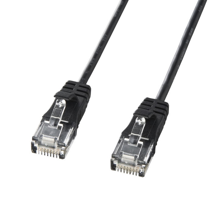 ◆メーカー:サンワサプライ ◆品名:カテゴリ6準拠極細LANケーブル(ブラック、7m) ◆品番:KB-SL6-07BK(KBSL607BK) ◆カラー:ブラック ◆ケーブル長:7m ◆コネクタ形状:R