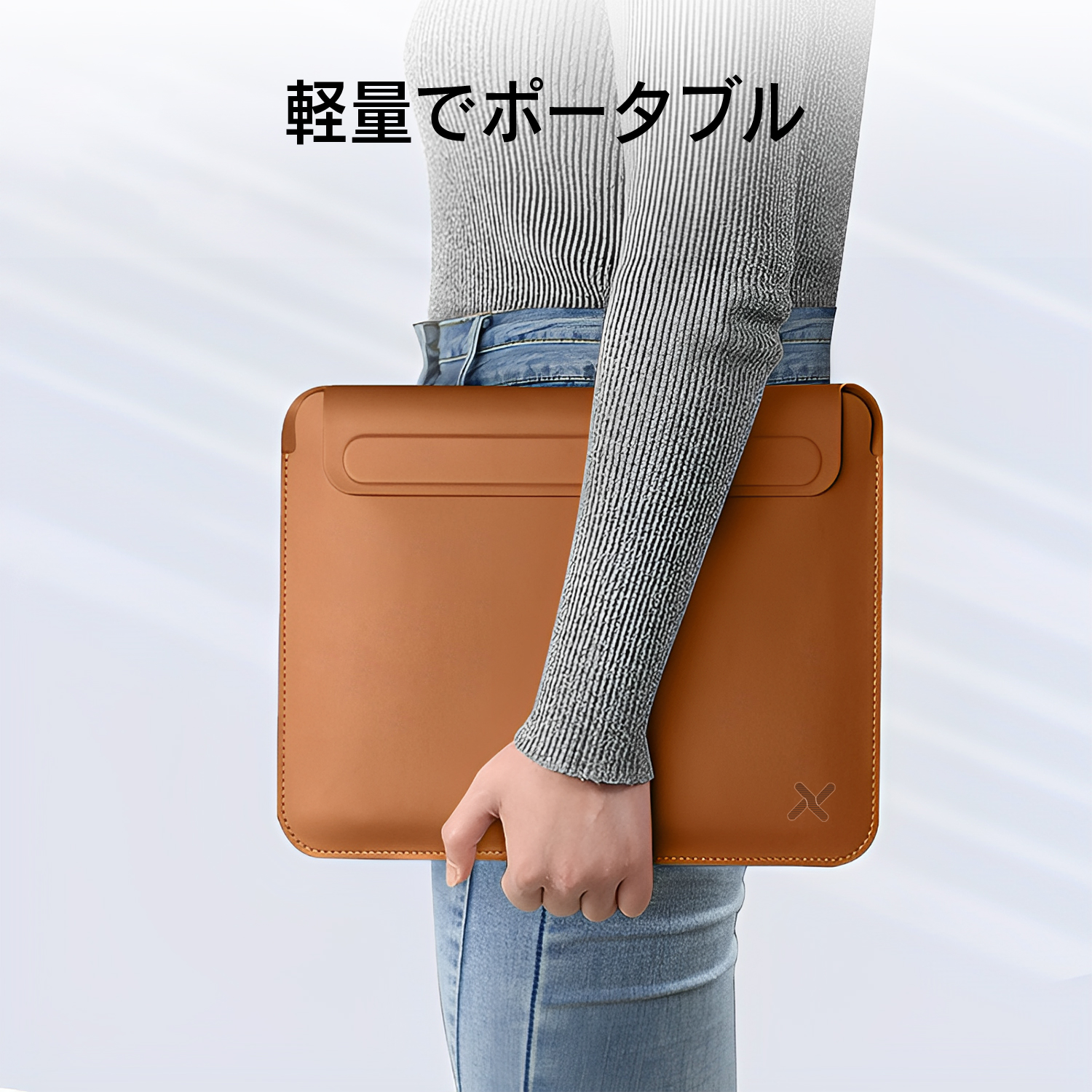 防水軽量ノートパソコンケース15インチ以内 laptopケース パソコンバッグ 高撥水加工 兼用マウスパット グレー オレンジ：[VETESA