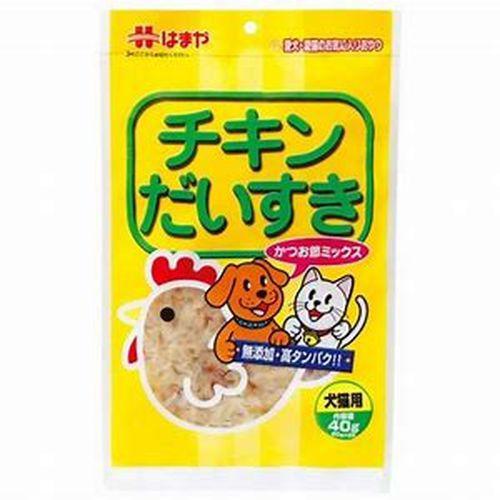 チキンとかつおをミックスしました。高タンパク質低脂肪ペットフ-ドおやつです【原産国】日本【原材料】鶏肉：日本50％、かつお節：インドネシア50％