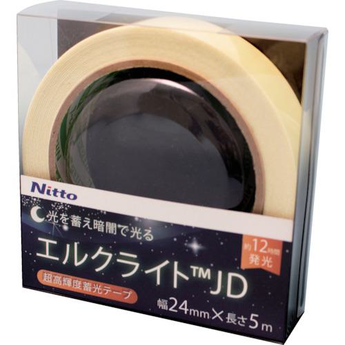 《メーカー》 日東エルマテリアル（株） 《品番》 NB-2405D 《特長》 ●防災用途に開発されたテープです。 ●蛍光灯や太陽光などの光を蓄えて、暗闇で発光する事で目印となります。 ●マイナス20℃