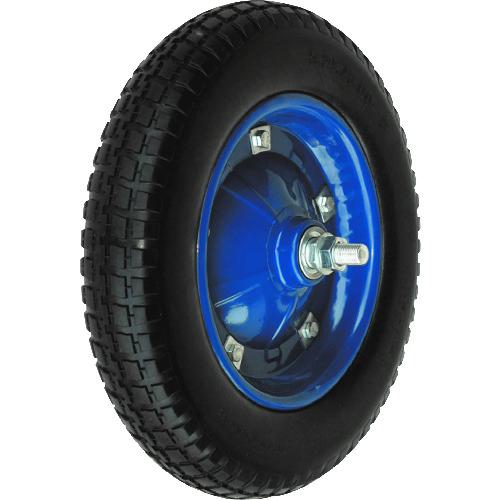 《メーカー》 ハラックス（株） 《品番》 TR13X3N 《特長》 ●タイヤ・ホイールを一体にしたノーパンクタイヤです。 《用途》 《仕様》 ●シャフト径(mm):16 ●タイプ:ノーパンク ●シャフ