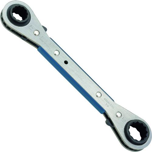 《メーカー》 トップ工業（株） 《品番》 PRW-7S 《特長》 ●本体プレートはステンレスを使用し、強度抜群です。 ●本締め可能です。 ●疲労を軽減します。 ●狭い場所でのボルトナット等の締め付けに