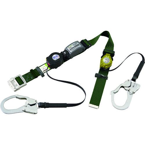 《メーカー》 サンコー（株） 《品番》 SLN505-RW-GR 《特長》 ●メイン巻取式ランヤード、補助巻取ロープ共にロック機構付です。 ●メイン巻取器には外部フック取付環があり、セイフティブロック