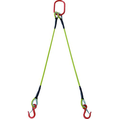 《メーカー》 トラスコ中山（株） 《品番》 TWSP2P9S2WT 《特長》 ●樹脂製のカラー被覆付きのため、太さや使用荷重が一目でわかります。 ●JIS規格適合品のワイヤロープを使用しています。 ●