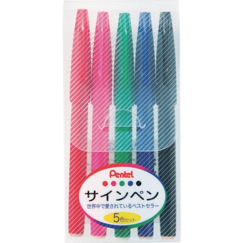 《メーカー》 ぺんてる（株） 《品番》 S520-5 《特長》 ●世界中で愛用されている水性ペンのベストセラーです。 ●なめらかなタッチのアクリル繊維ペン先です。 ●リサイクル素材を使用し、CO2排出
