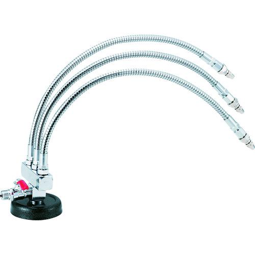 《メーカー》 トラスコ中山（株） 《品番》 TMC-3-R400 《特長》 ●強力マグネットでクーラント配管が容易にできます。 ●フレキノズル付で流体は液体・気体で使用可能です。 ●ノズル先端を回すと